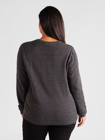 ONLY Carmakoma Sweater 'KATIA' in Grey