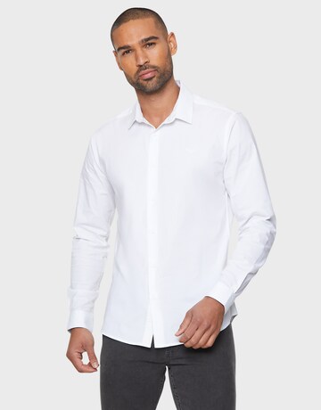 Coupe regular Chemise 'Olly' Threadbare en blanc : devant