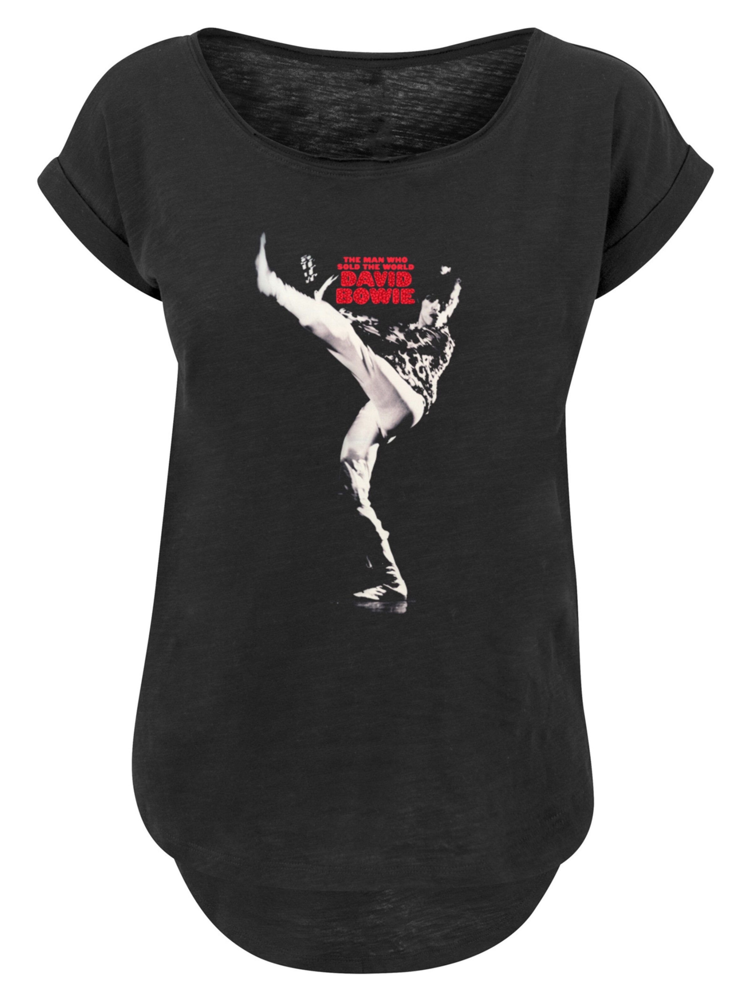 F4NT4STIC Shirt 'David Bowie ' in Schwarz: Vorderseite