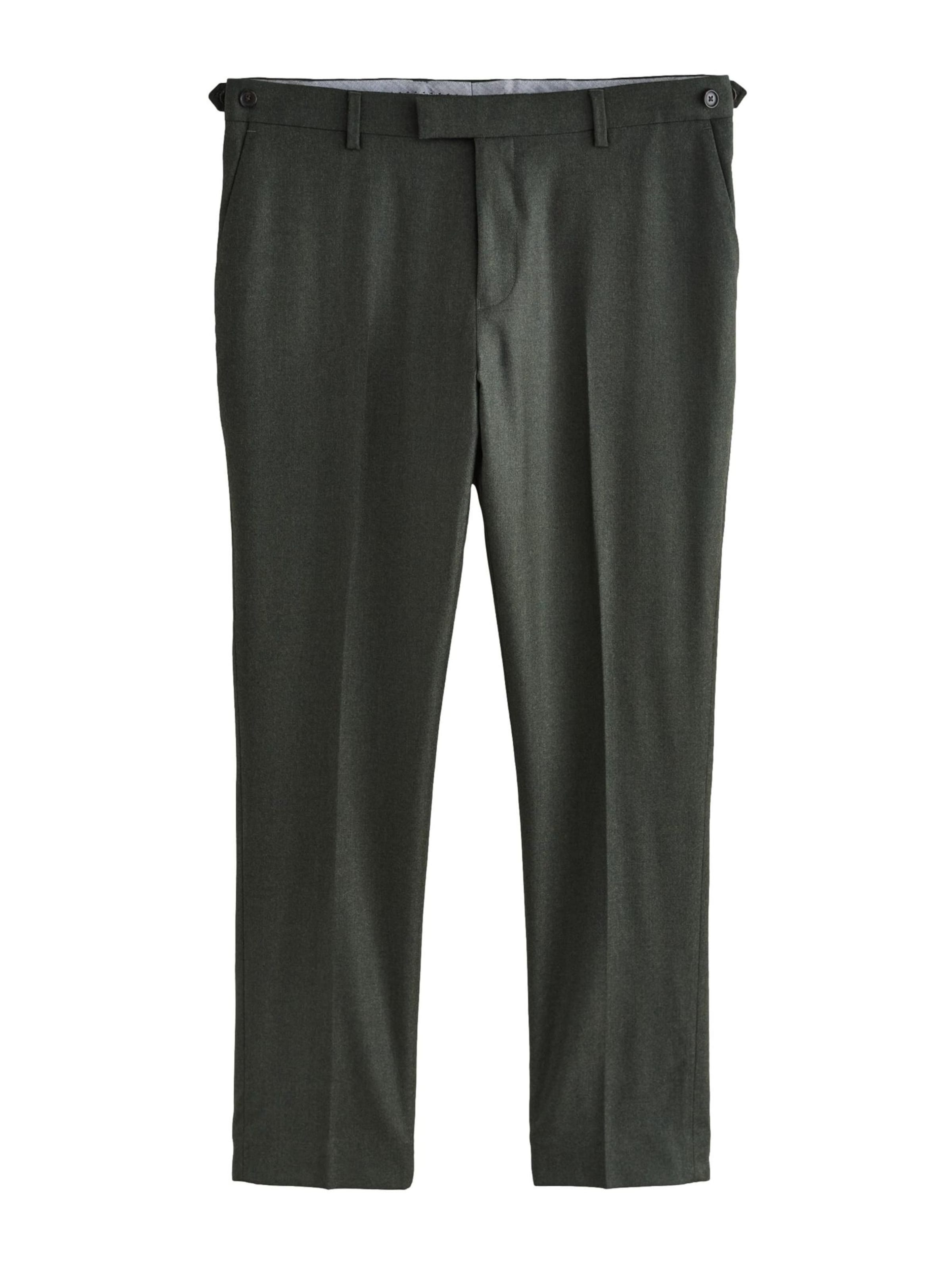 Slimfit Pantaloni con piega frontale di Next in verde: frontale