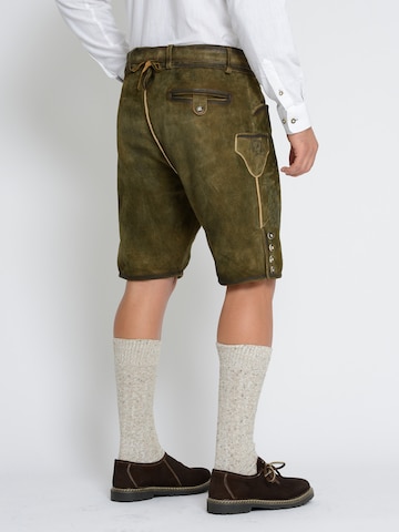 Regular Pantalon folklorique Rißberg en marron