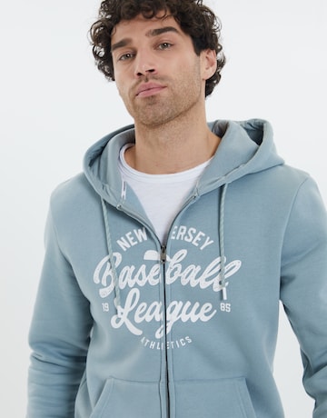 Threadbare Zip-Up Hoodie in Blue