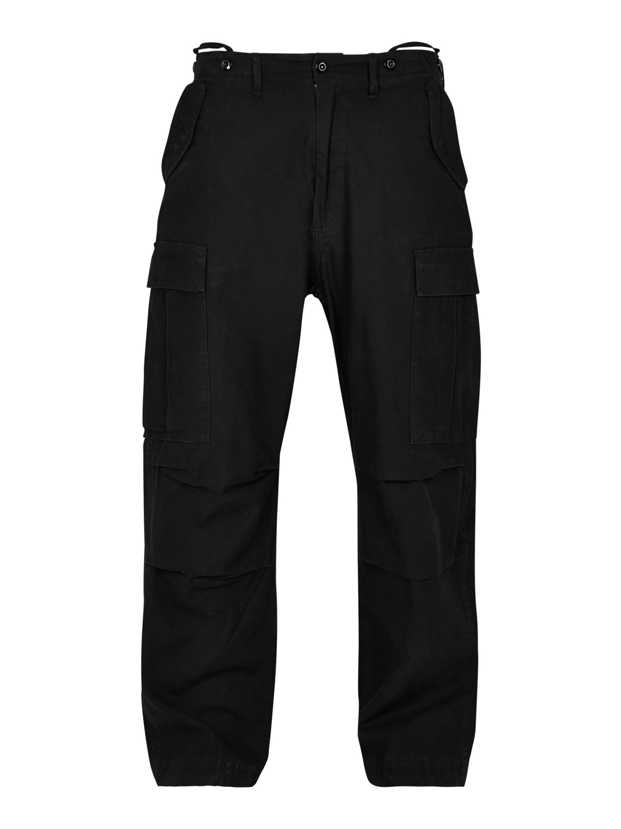 Brandit Loosefit Kapsáče – černá: přední strana