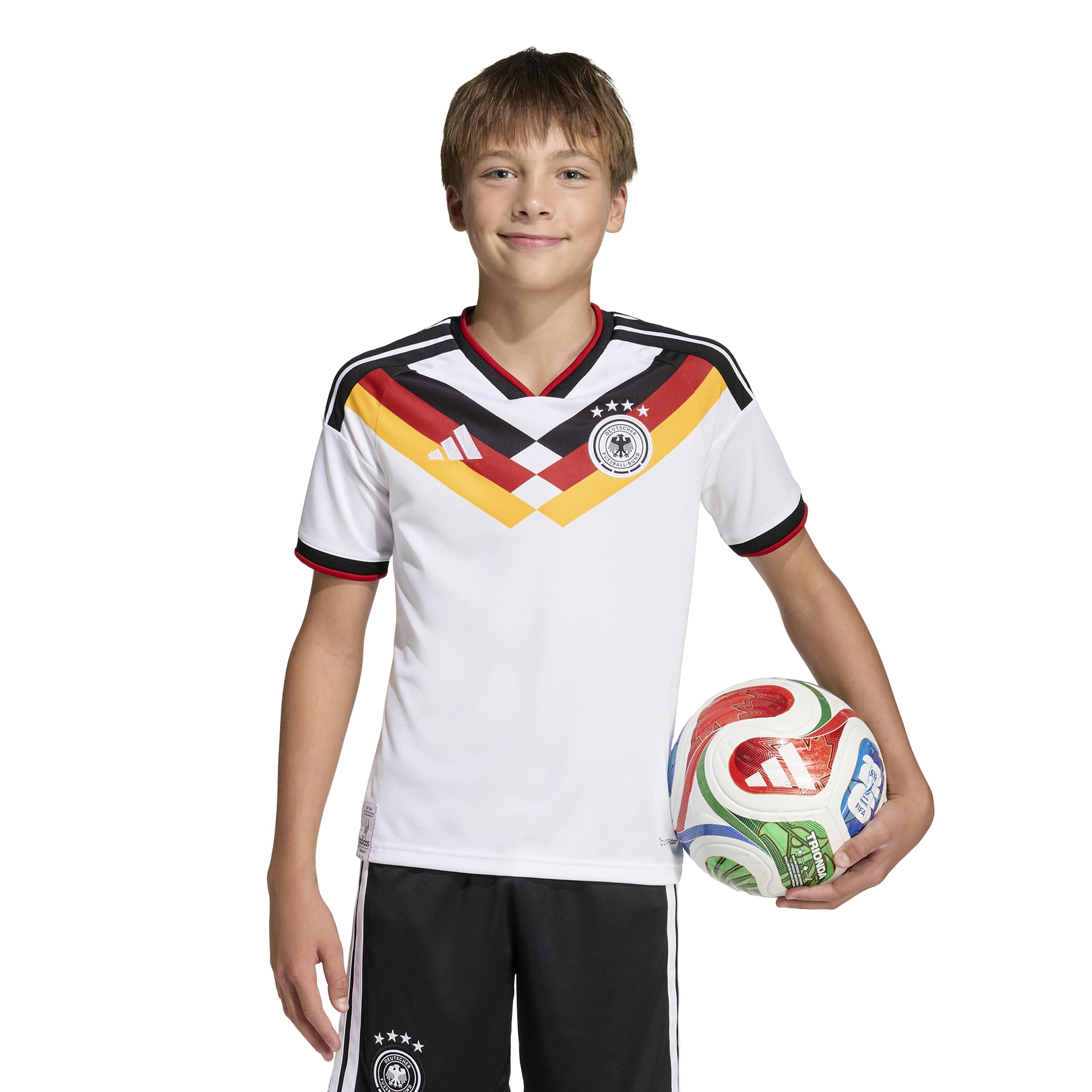 ADIDAS PERFORMANCE Функционална тениска 'Deutschland 26' в бяло: отпред