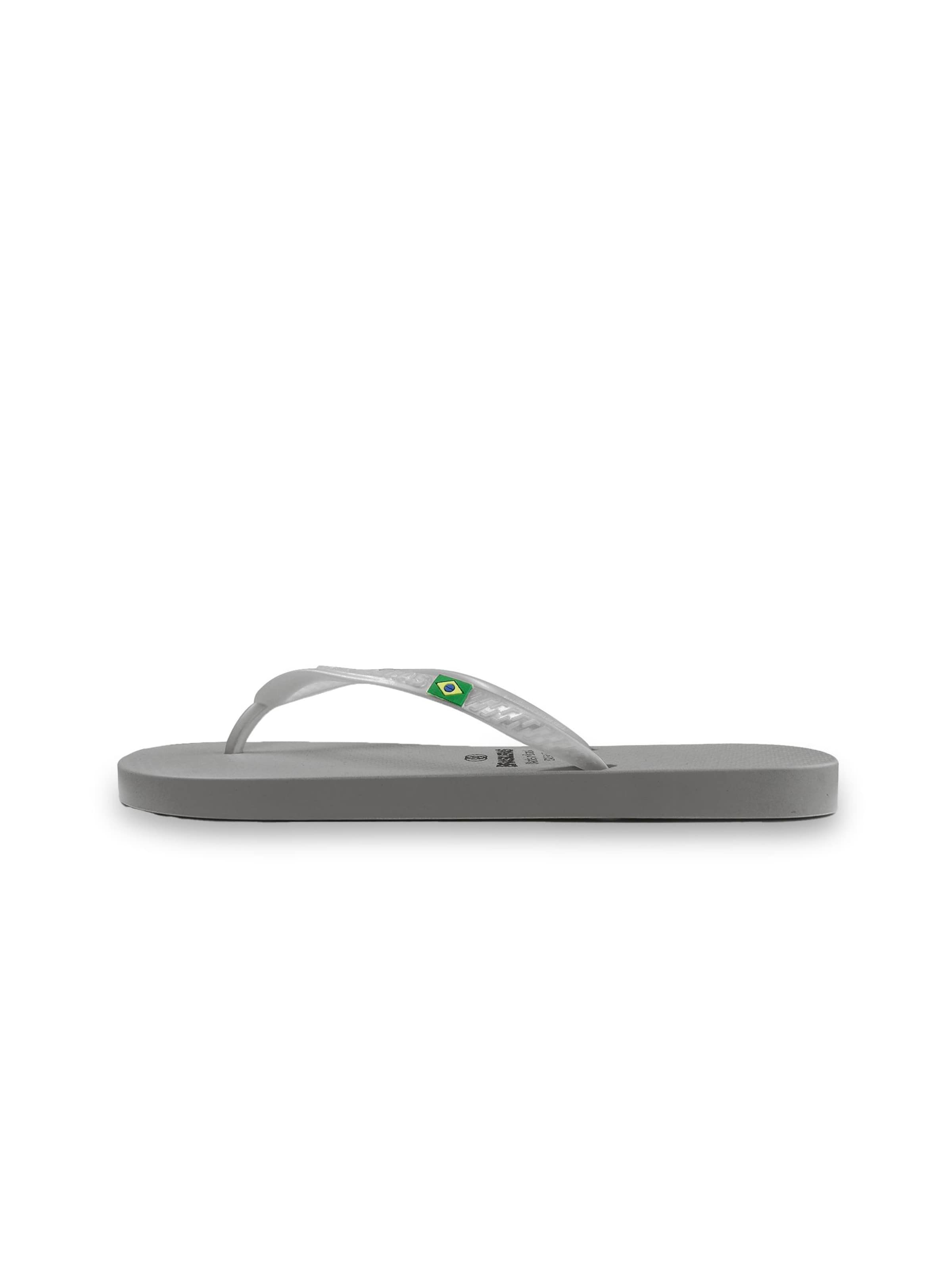 Brasileras Badeschuh 'Classic Pearl' in silber, Produktansicht