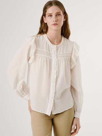 T-shirt Pepe Jeans en blanc : devant