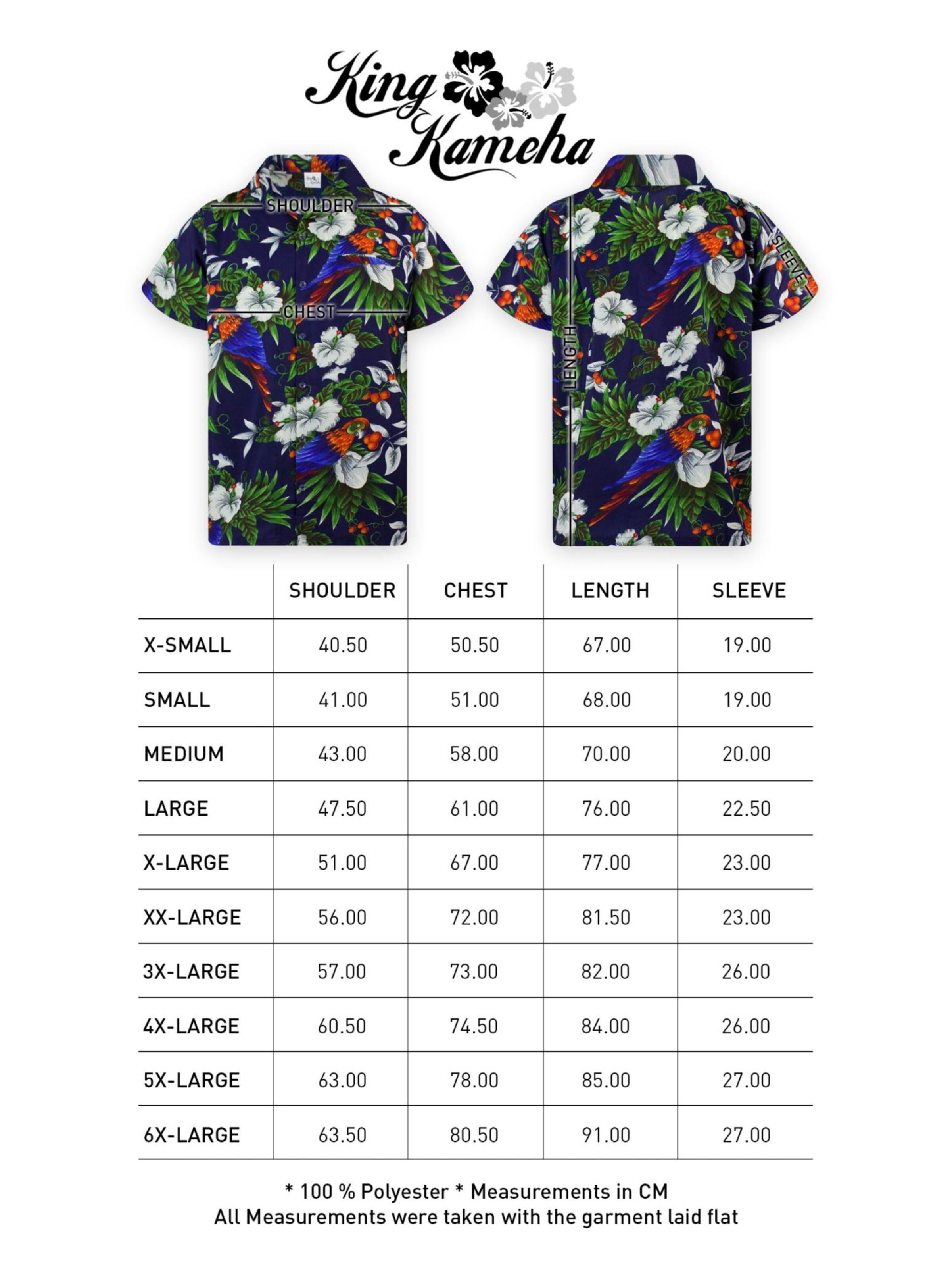 King Kameha Shirt 'Cherryparrot' in Blue