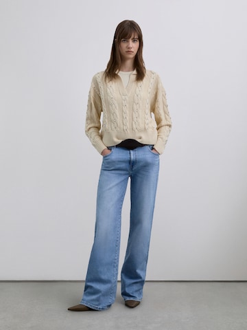 Scalpers Sweter 'Scpolostrass' w kolorze beżowy: przód