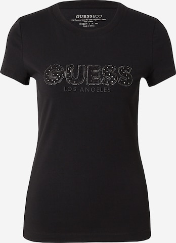 GUESS Shirt 'Sangallo' in Zwart: voorkant