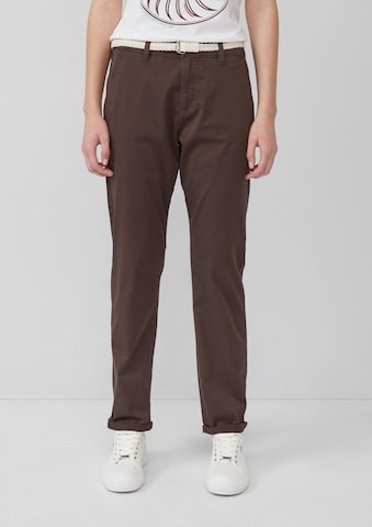 Regular Pantalon chino s.Oliver en marron : devant