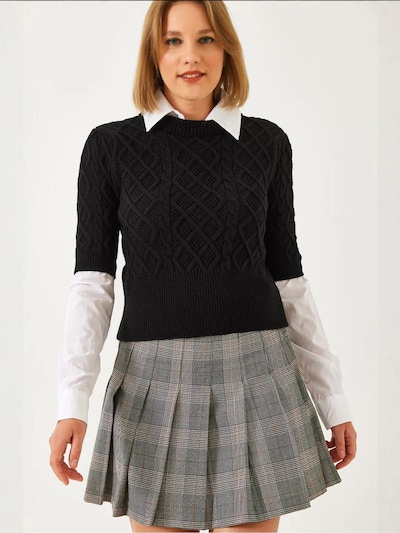 Bianco Lucci Pull-over 'Pullover' en S-M en noir, Vue avec produit
