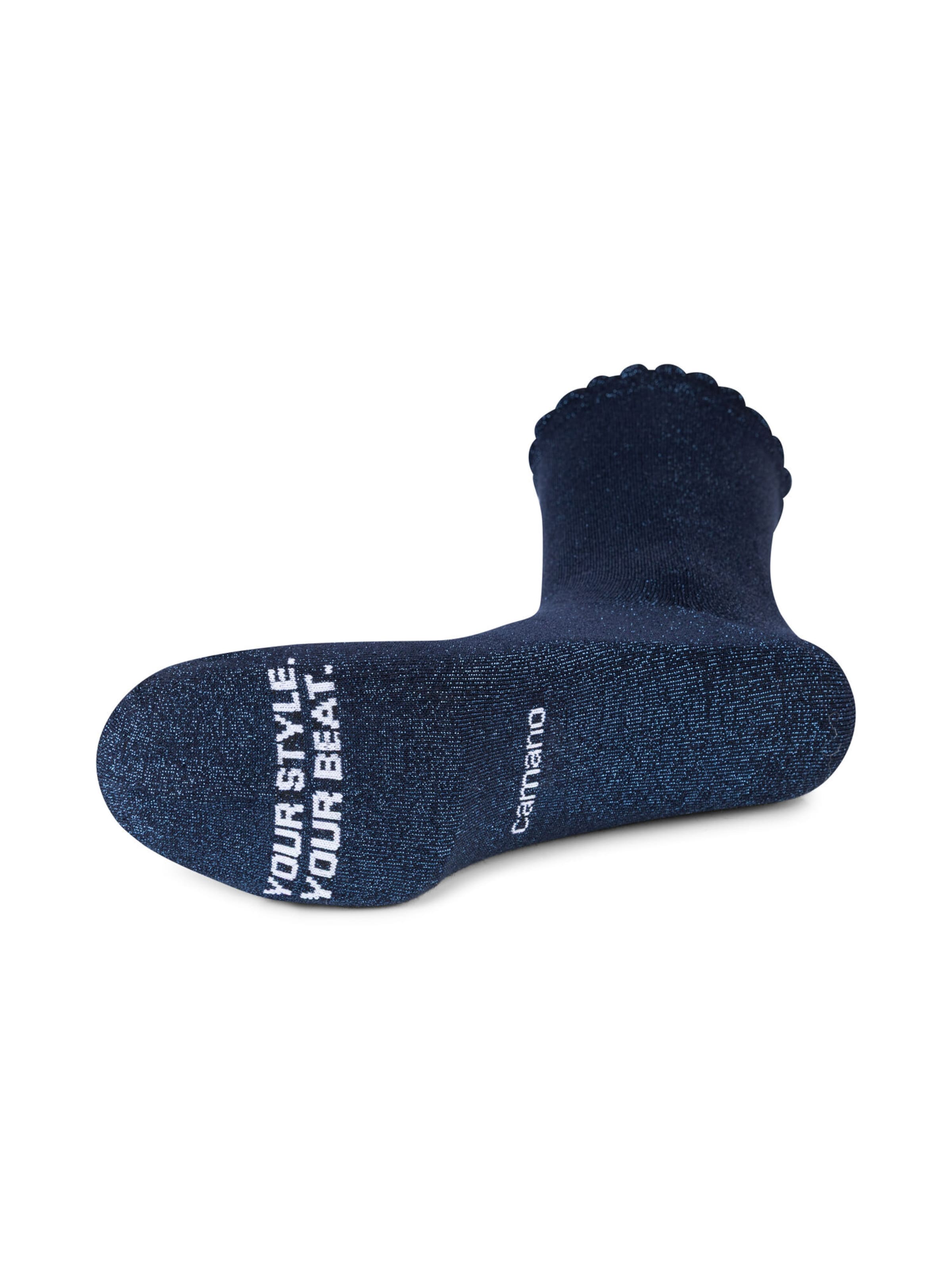 camano camano Socken The Socks of a Showgirl lurex in Schwarz: unten