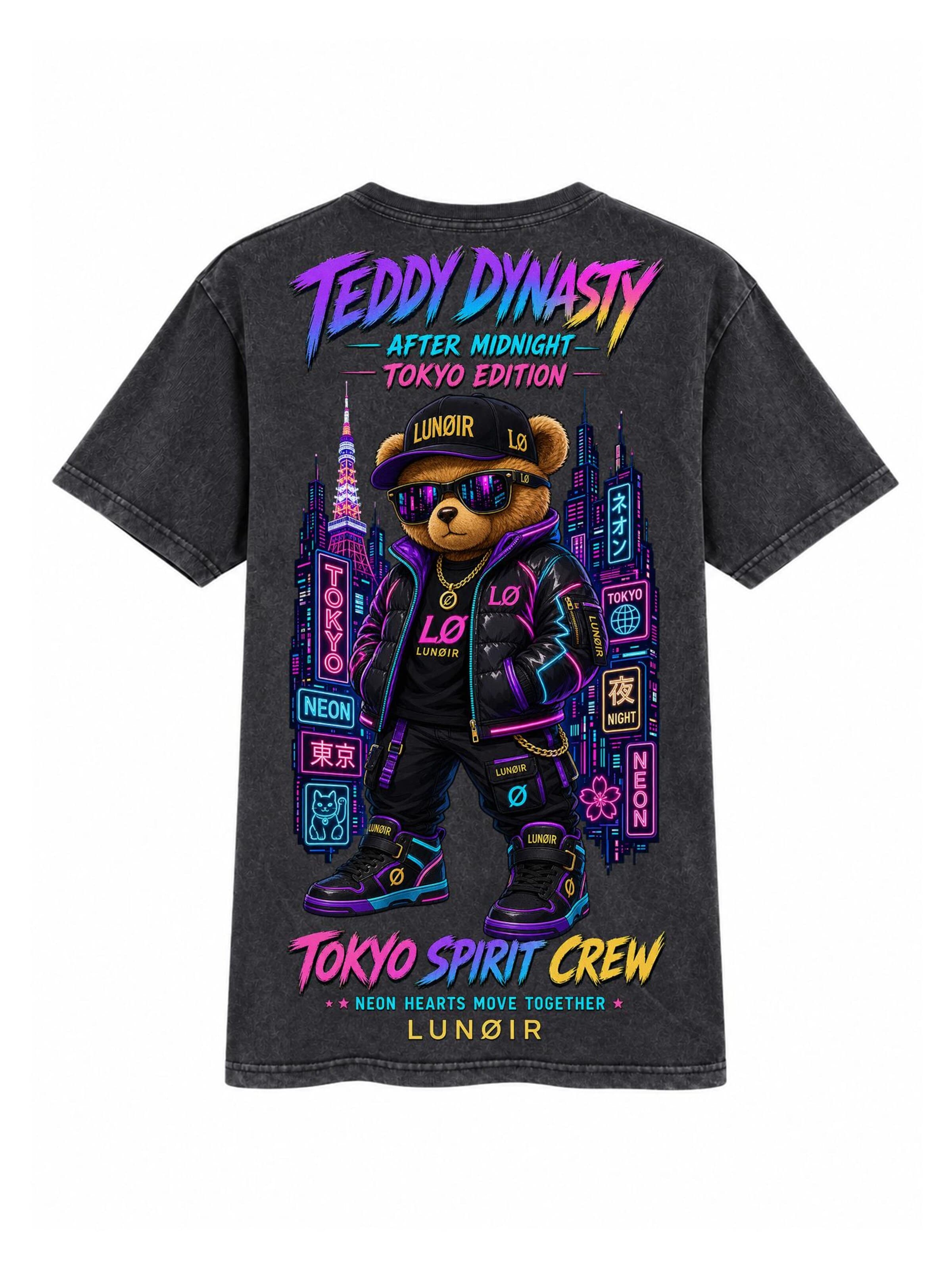 LUNØIR Studio Shirt 'Tokyo Spirit Crew'‌‌‌‌‌‌‌ in Schwarz: Vorderseite