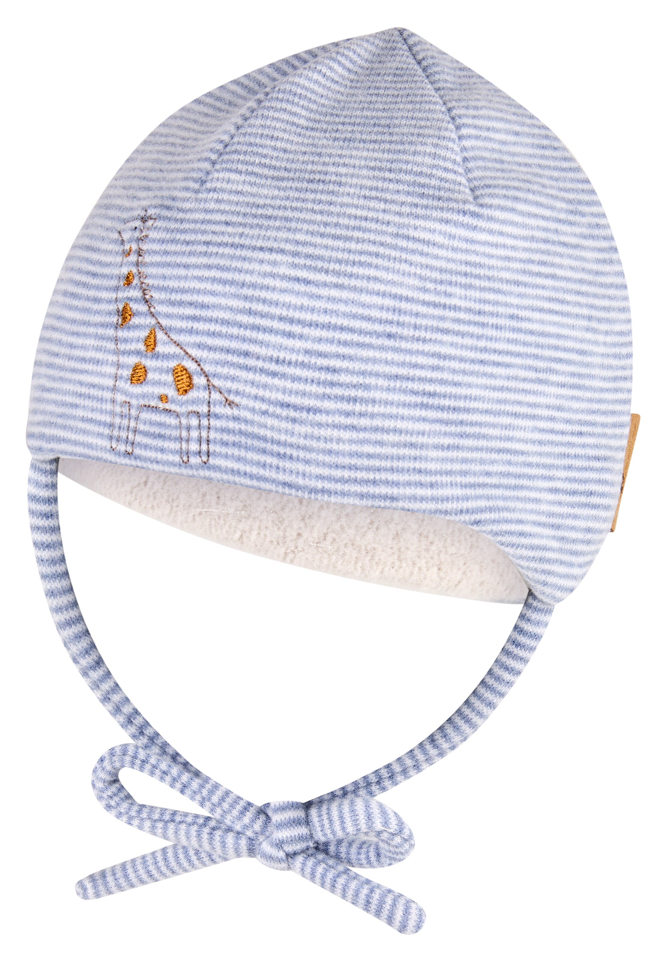 STERNTALER Beanie 'Giraffe' in Blue: front
