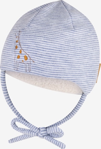 STERNTALER Beanie 'Giraffe' in Blue: front