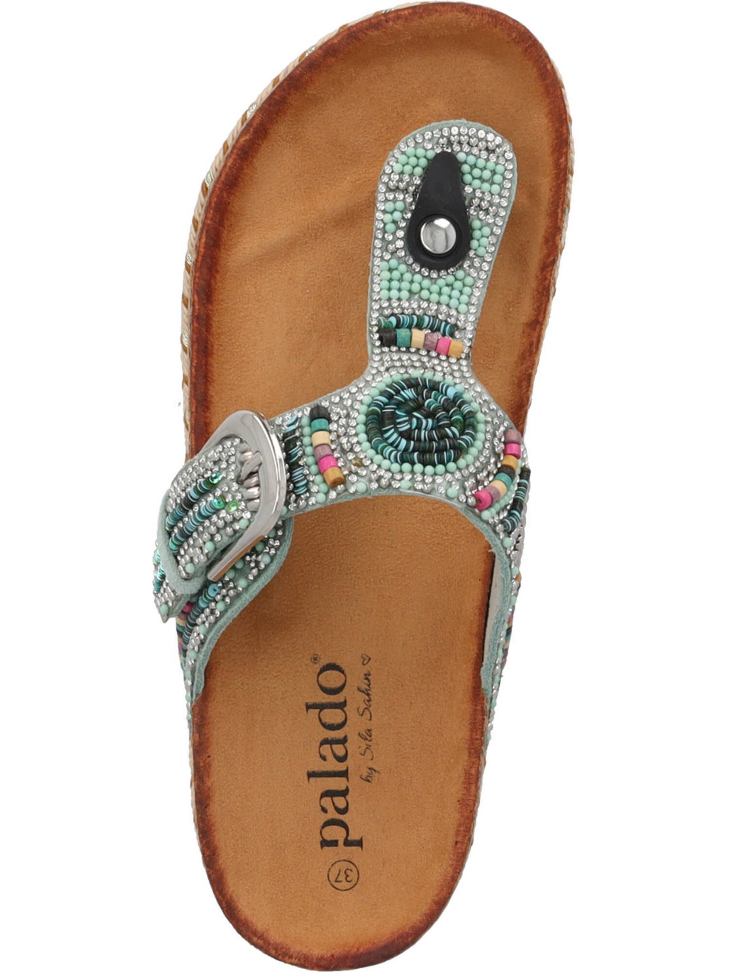 Palado by Sila Sahin Босоножки через палец 'Ikoh' в Зеленый