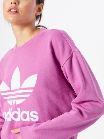 ADIDAS ORIGINALS Sweatshirt 'Trefoil Crew' in Lila