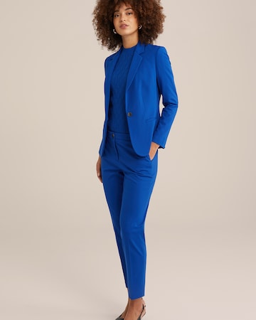 WE Fashion Slimfit Bukser med fals i blå