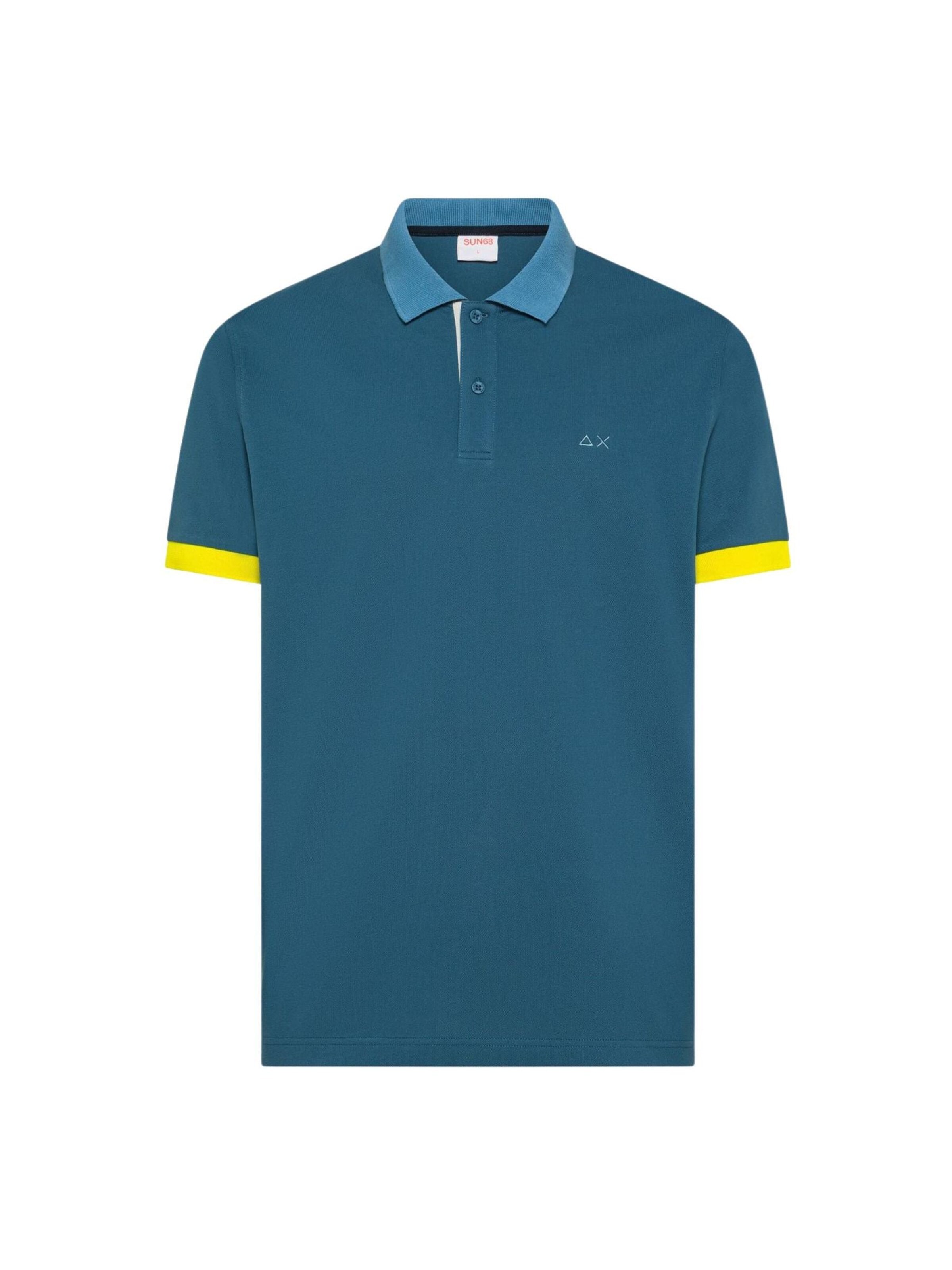 SUN68 Koszulka 'SUN68 POLO 3 COLOR WAY S/S POLO' w kolorze niebieski: przód