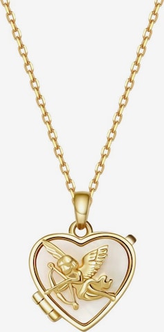 Hey Happiness - Cadena 'Cupid Heart Locket' en oro: frente
