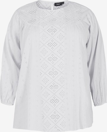 Zizzi - Blusa 'MARA' en blanco: frente