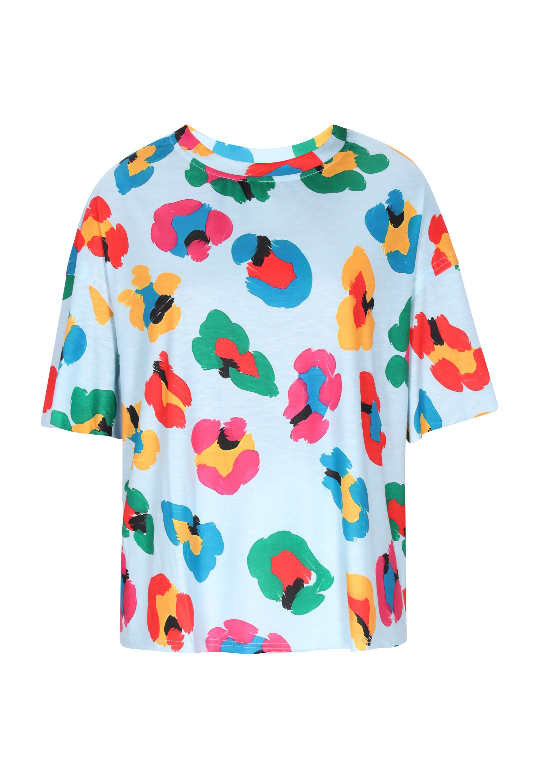 NALLY Camisa em azul claro / amarelo dourado / jade / rosa, Vista do artigo