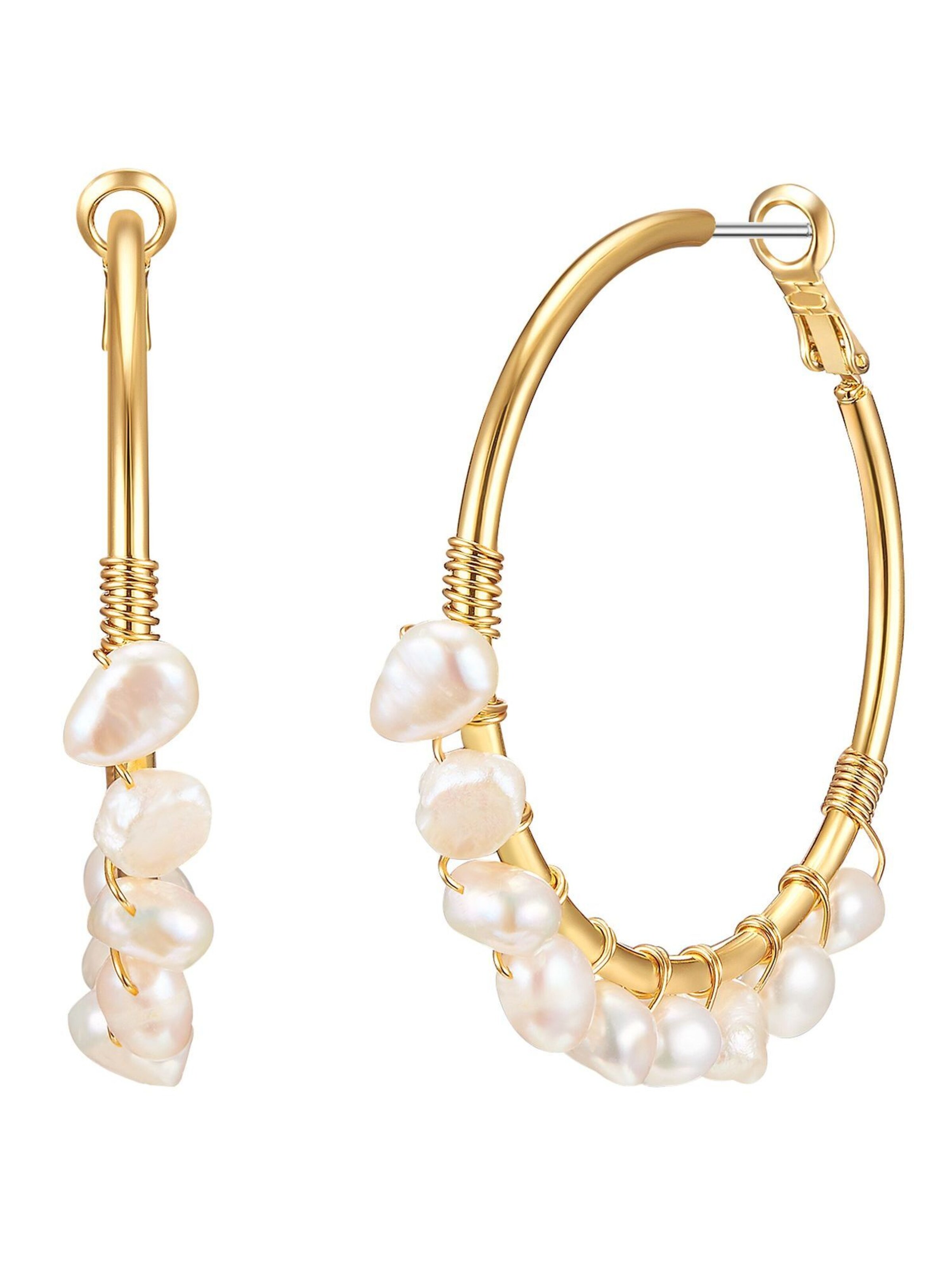 Lulu & Jane Oorbellen in Goud: voorkant