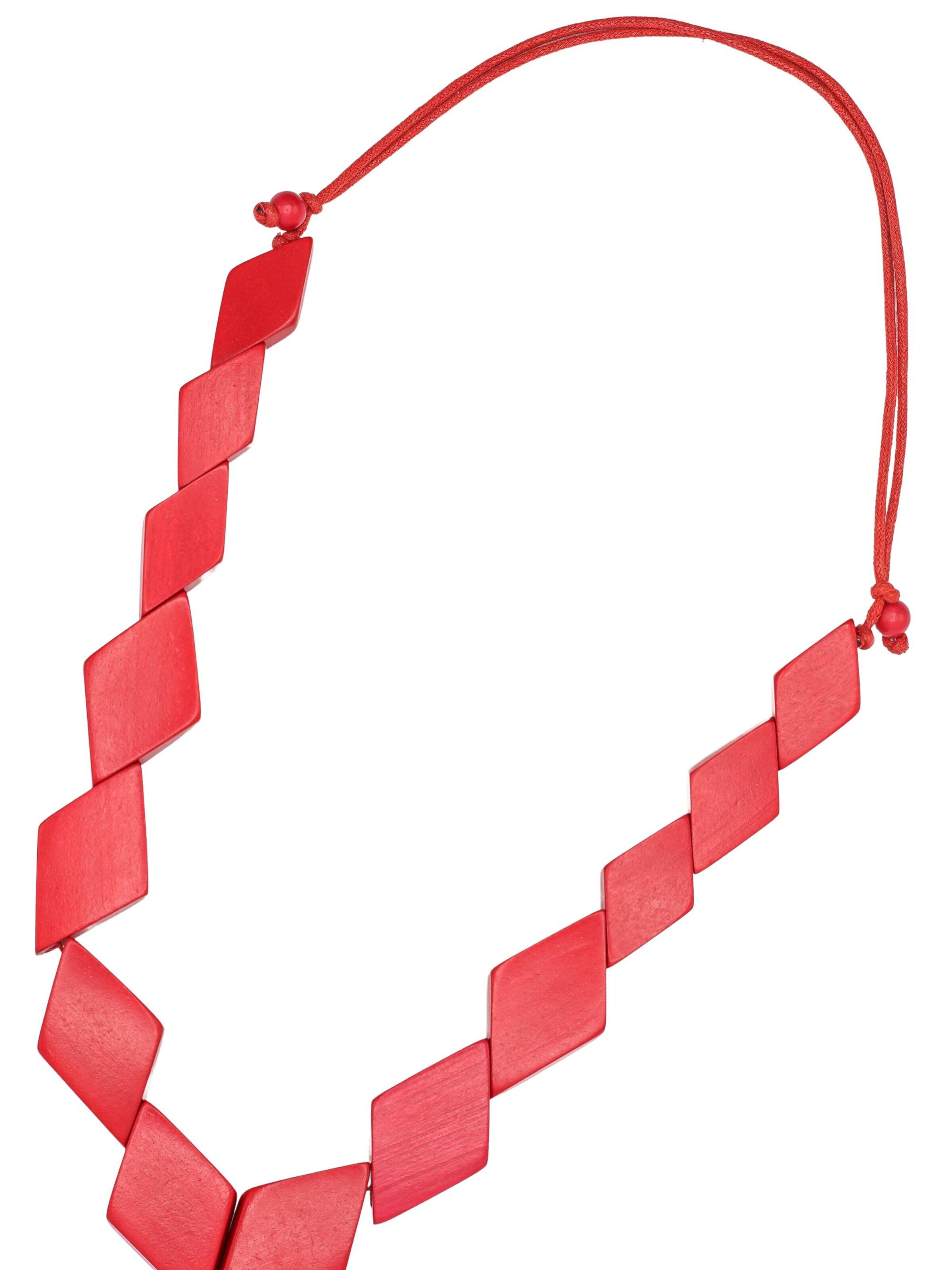 COLLEZIONE ALESSANDRO Necklace 'Raute' in Red: front