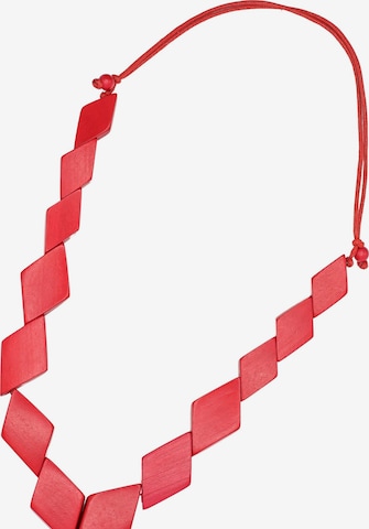 COLLEZIONE ALESSANDRO Necklace 'Raute' in Red: front