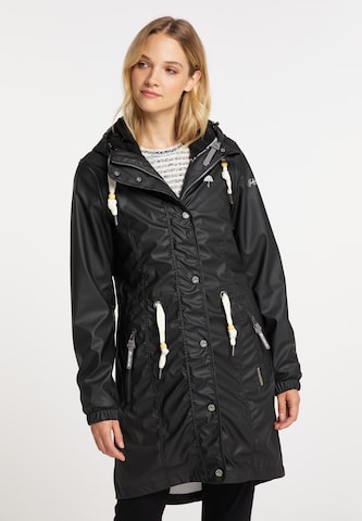 Schmuddelwedda Raincoat in Black: front