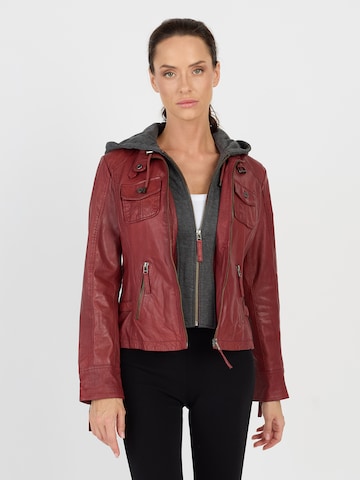 JCC Lederjacke in Rot: Vorderseite