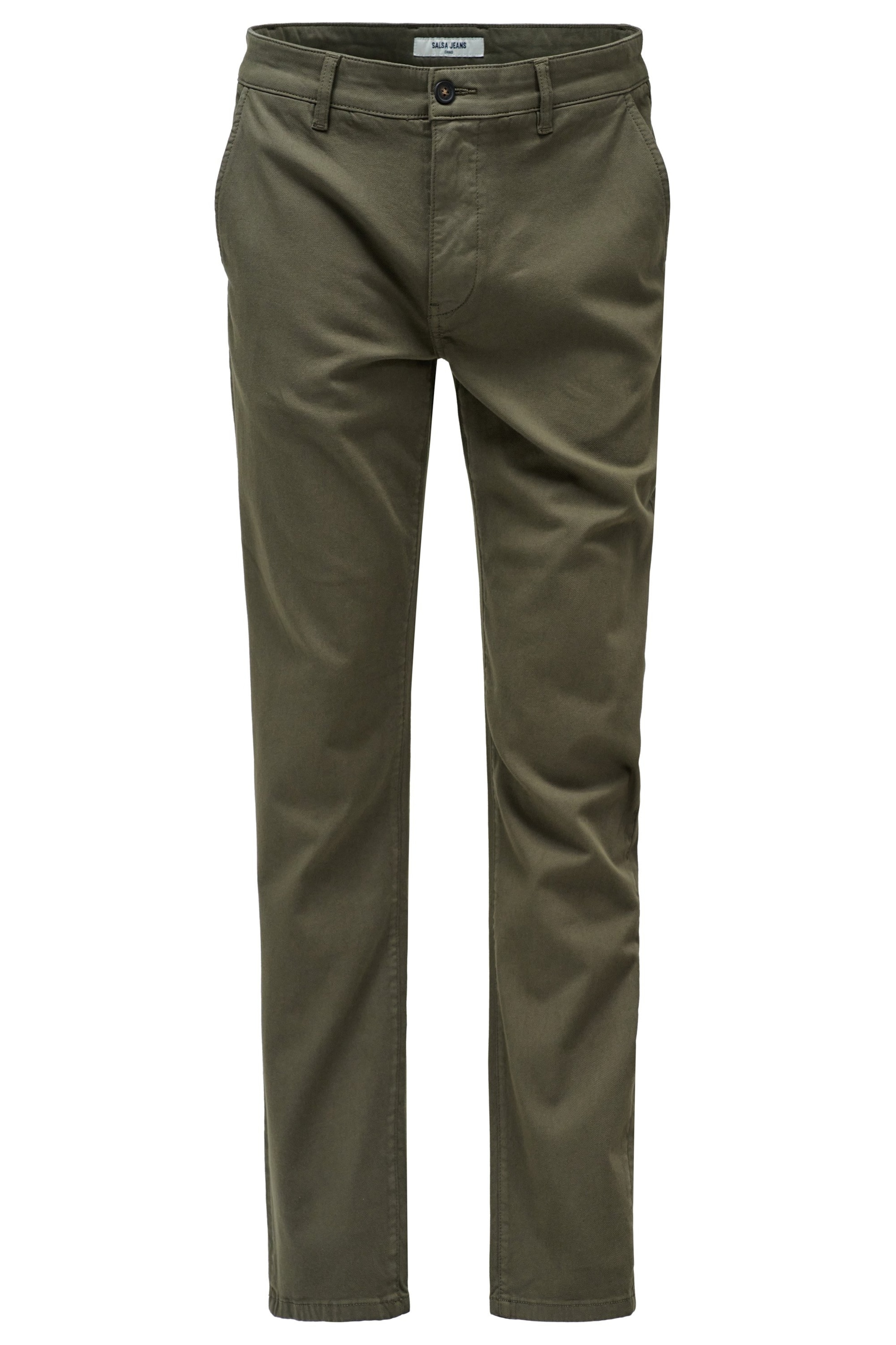 Salsa Jeans Slim fit Chino trousers in Green: front