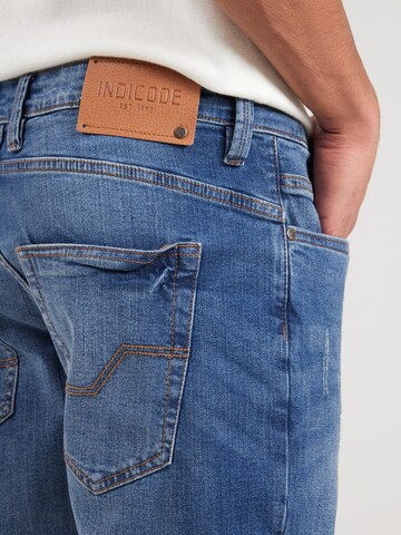 INDICODE JEANS Szabványos Farmer 'Kaden Holes' - kék