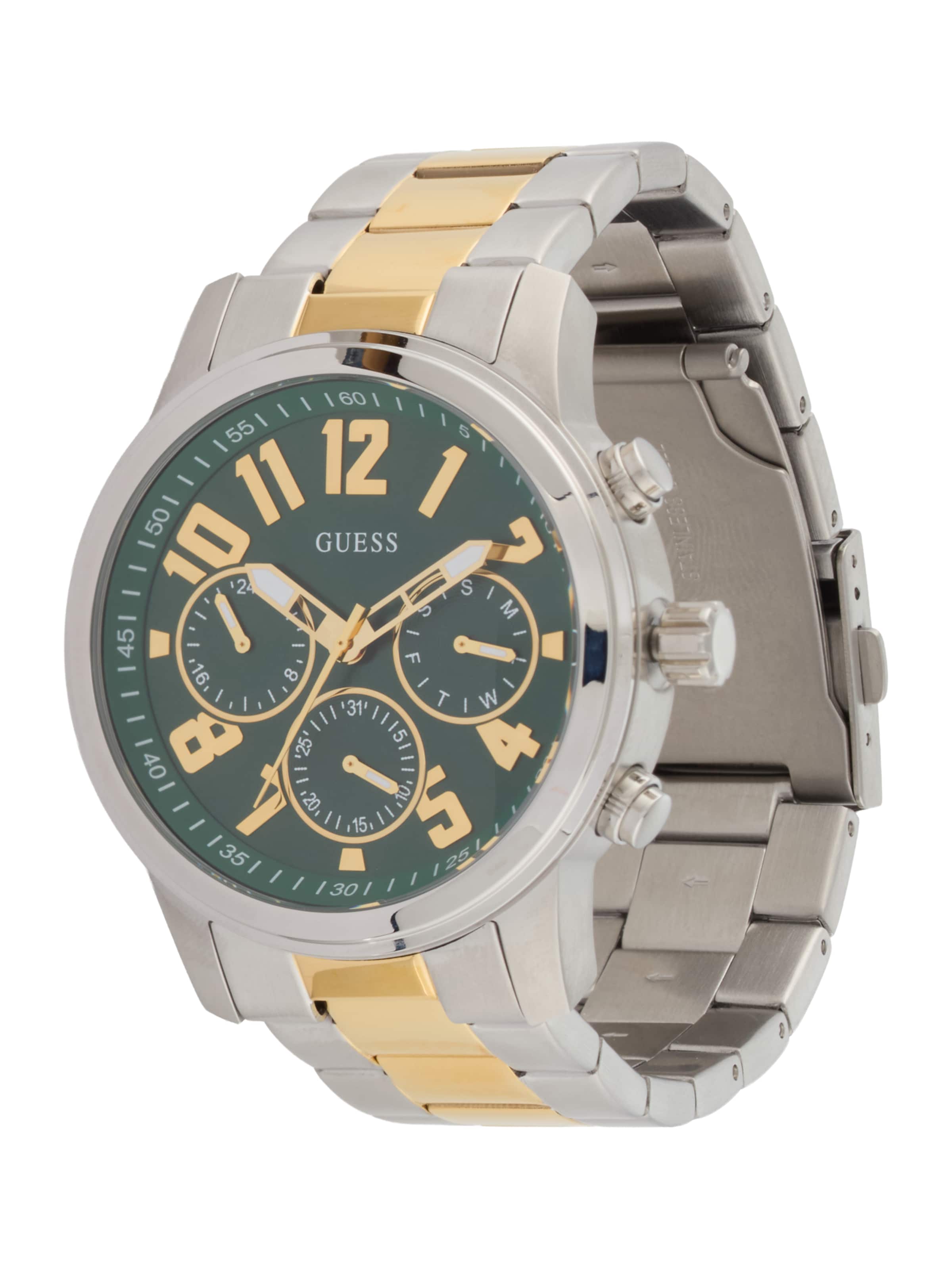 GUESS Аналоговые часы 'Parker' в Золотой: спереди