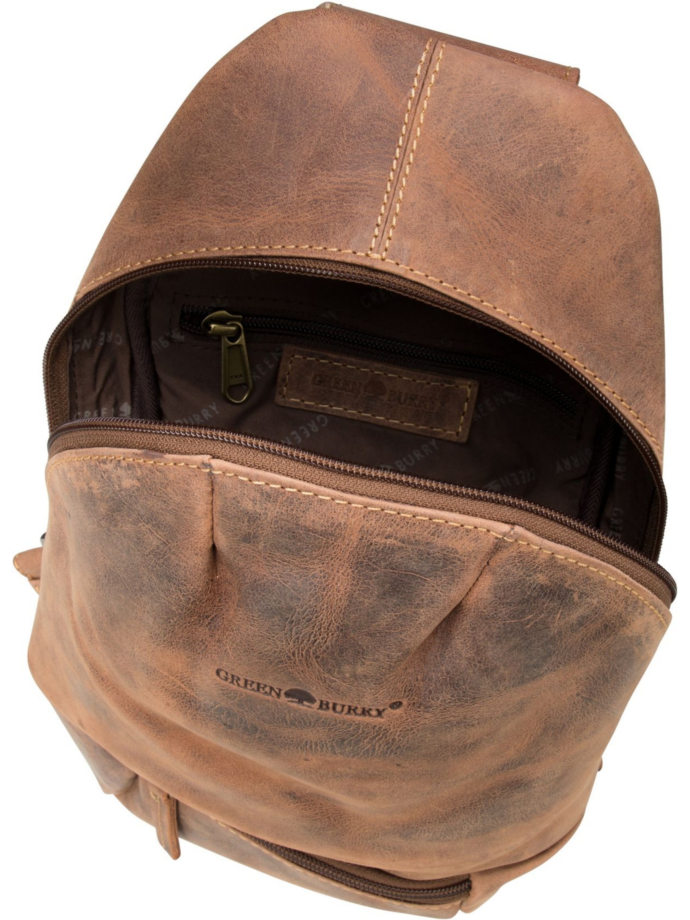 GREENBURRY Rugzak ' Vintage 1612A ' in Bruin