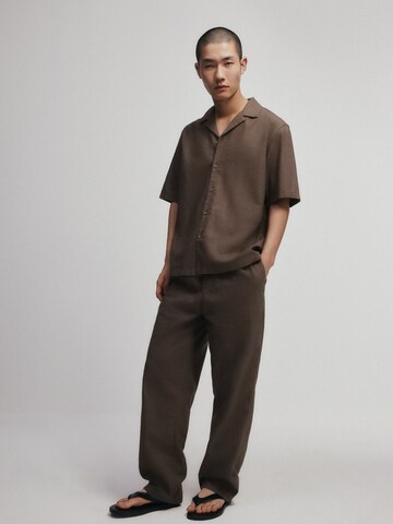 Regular Pantalon The Set en marron