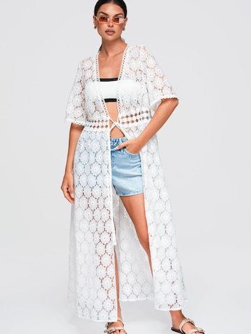 Ombre Sweter w kolorze biały: przód