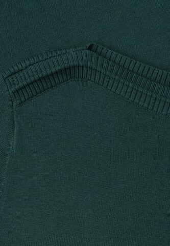 STREET ONE Basic Pullover mit U-Boot-Ausschnitt in Grün