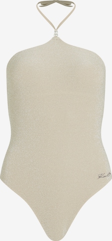 Karl Lagerfeld Uimapuku värissä beige: etupuoli