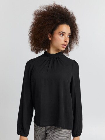 ICHI Bluse in Schwarz: Vorderseite