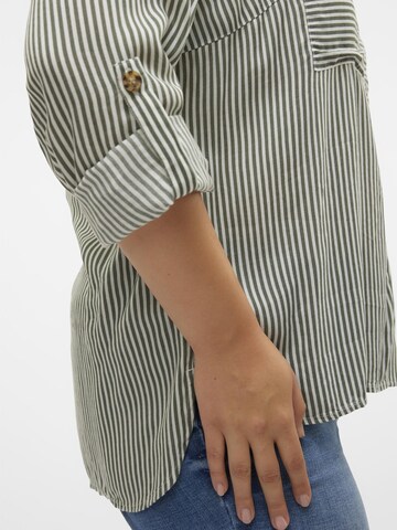 Vero Moda Curve Blouse 'BUMPY' in Groen