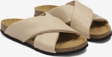 Kazar Mules in Beige: front