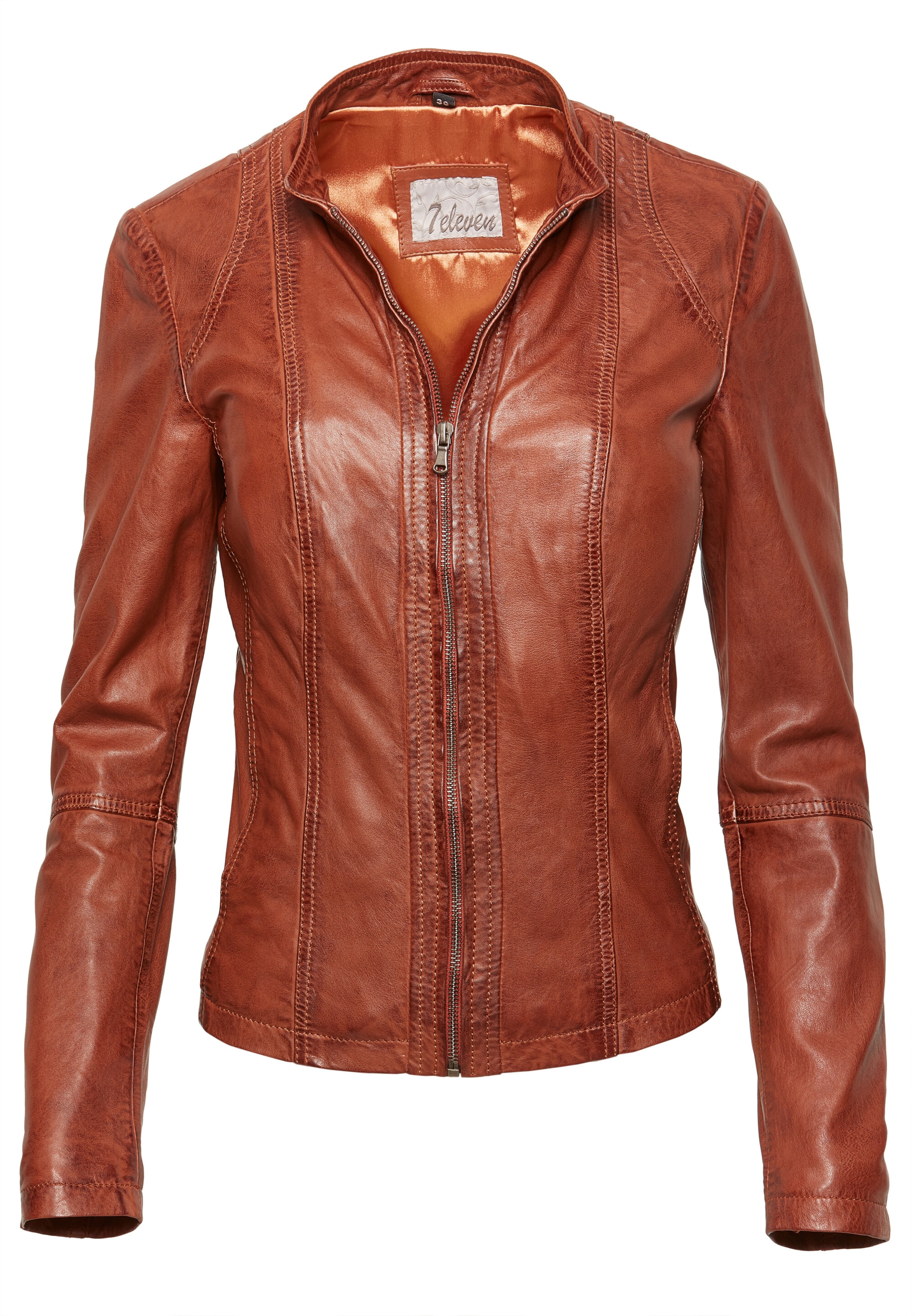 7ELEVEN Tussenjas 'SEAmera' in Bruin: voorkant