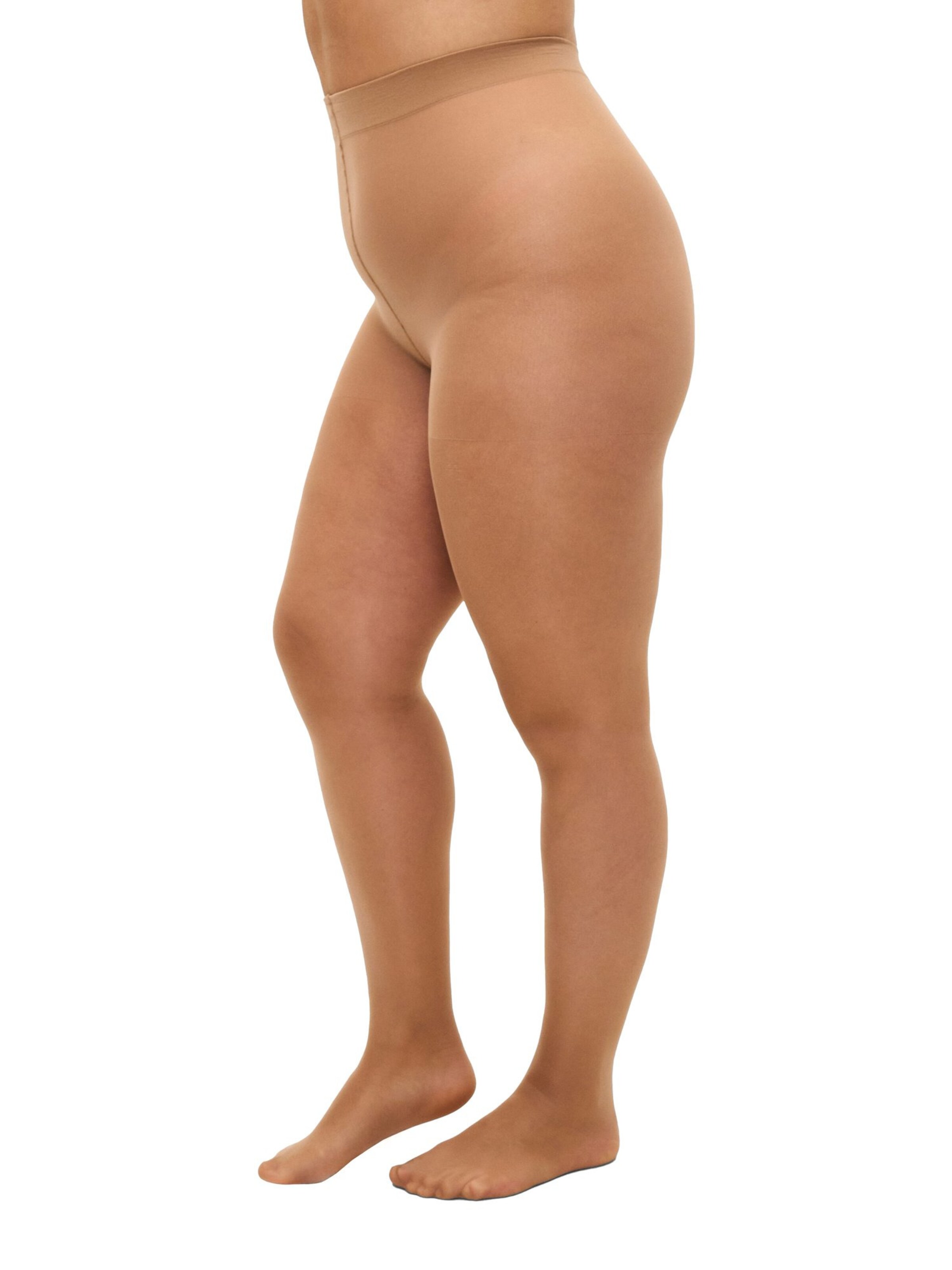 Zizzi Fine tights in Beige: front