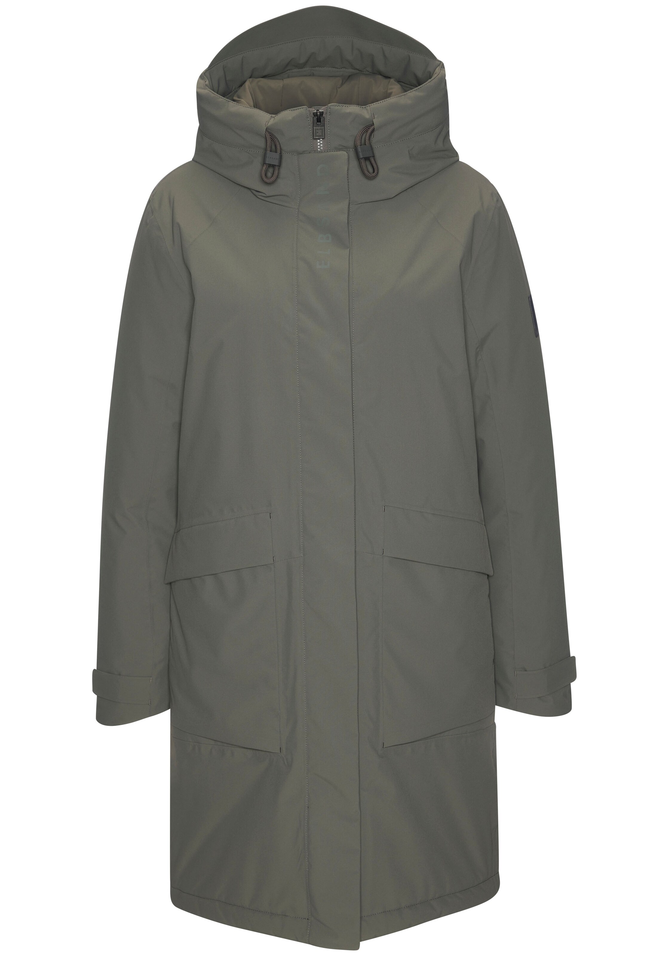 Elbsand Between-Seasons Parka in Green: front