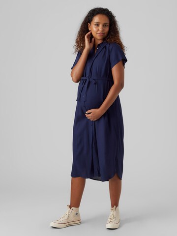 Vero Moda Maternity Платье-рубашка 'Bumpy' в Синий