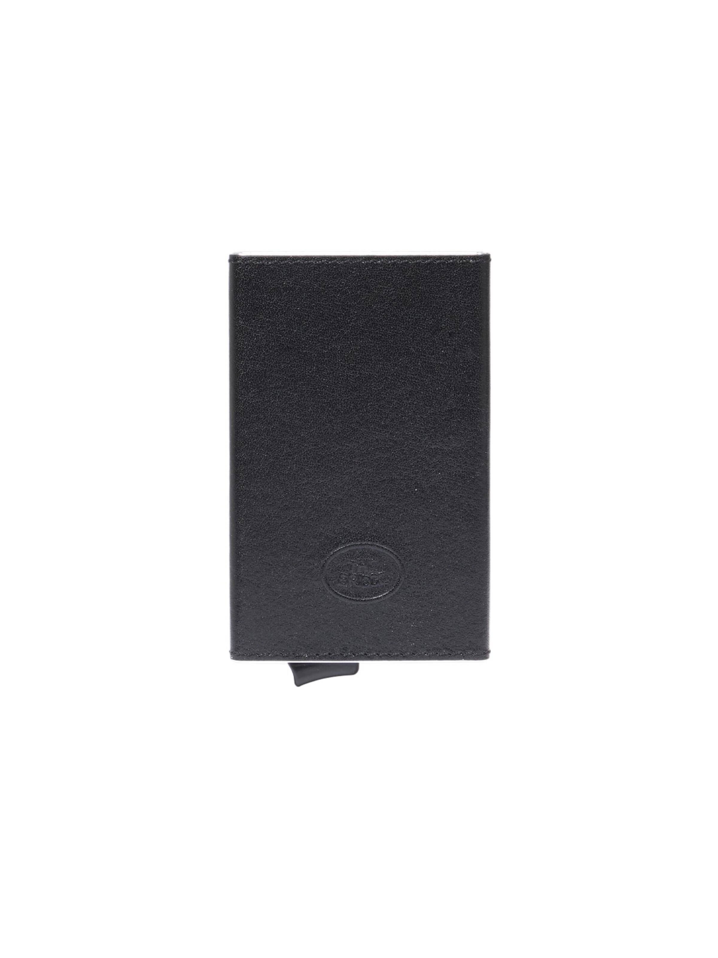 The Bridge Wallet in Black: front