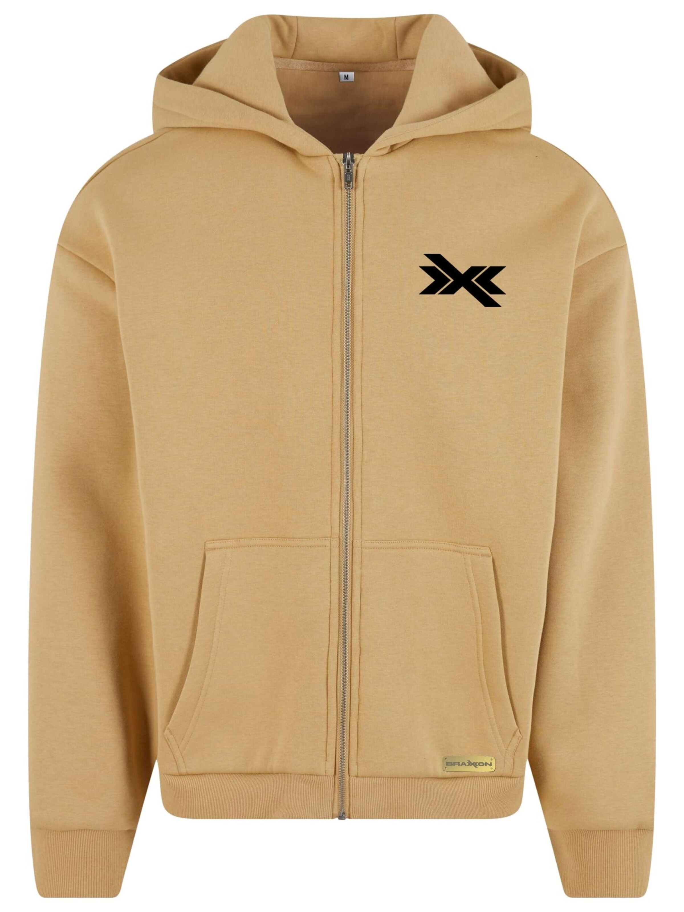 BRAXXON Sweatjacke 'BRAXXON Essential Zip Hoodie'‌‌‌‌‌‌ in Beige: Vorderseite