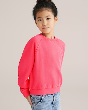 Sweat-shirt WE Fashion en rose : devant