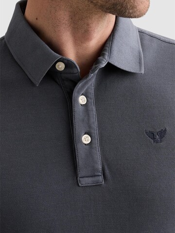 PME Legend Shirt 'Polo shirt with garment-dye wash in piqué' in Blauw